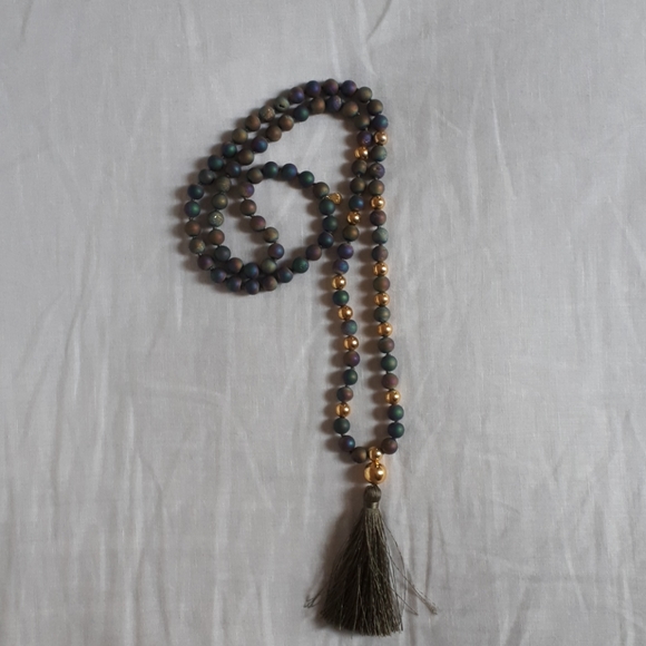 Gorjana Hannah Druzy Tassel Necklace - Picture 2 of 6